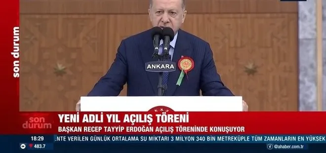 Başkan Recep Tayyip Erdoğan’dan yeni adli yıl açılış töreninde son dakika açıklamaları