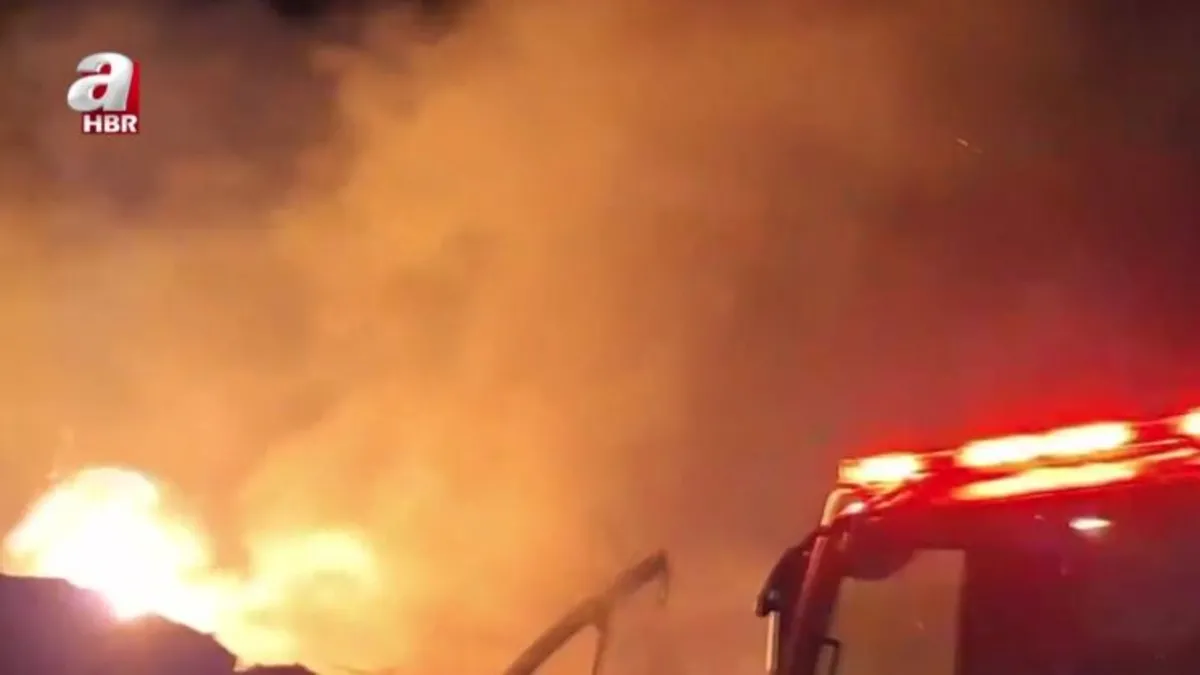 Samsun Bafra'da fabrika yangını!