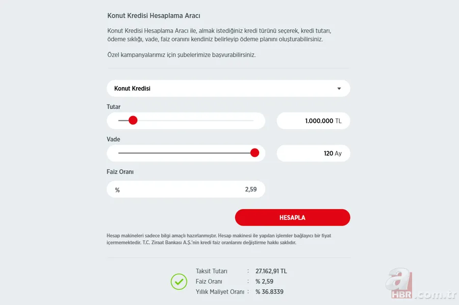 Düşük faizle 1 Milyon TL Konut Kredisi: A'dan Z'ye 120 ay vadeli geri ödeme planı 7