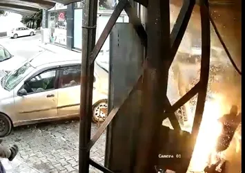 Tüpe kaynak makinesi ile yaklaşınca havaya uçtu