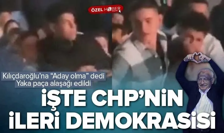CHPliler Kılıçdaroğluna seslenen genci susturdu