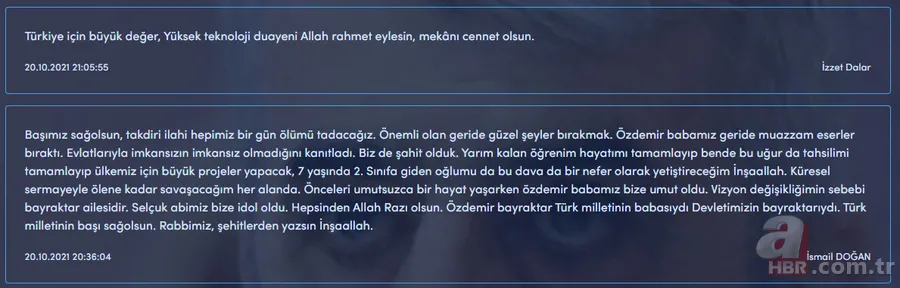 SİHA'ların fikir babası Özdemir Bayraktar'a övgü dolu mesajlar! Bu vatan uğruna... 7