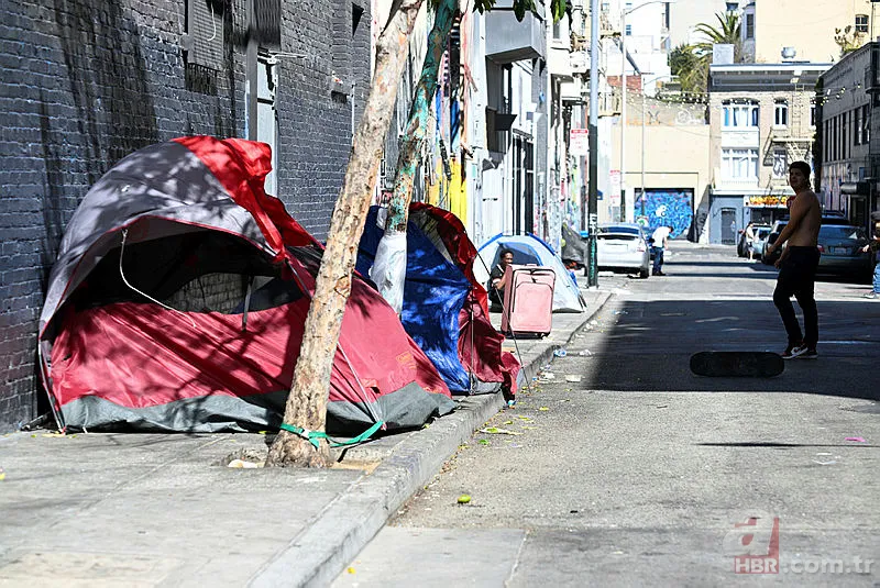 ABD'de korkutan manzara! Sokaklar evsizlerle doldu taştı 9