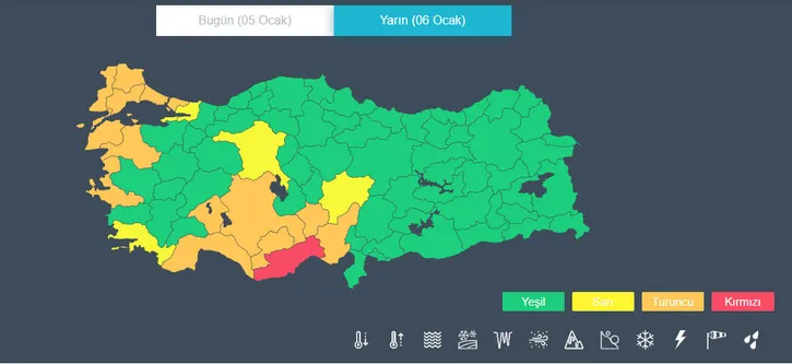 Mersin’de kırmızı alarm! 6 Ocak Mersin’de yarın okullar tatil mi? Mersin okulllar tatil mi?