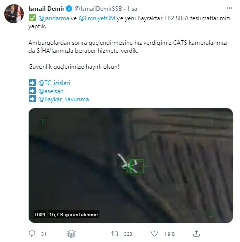 Son dakika: Emniyet ve Jandarma'ya yeni Bayraktar TB2 SİHA'ların teslimatları yapıldı - 2