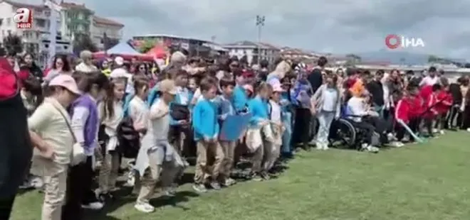 Düzce'de özel çocuklar sportif faaliyetler ile eğlendi