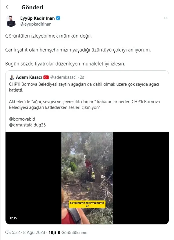 CHP'li Bornova Belediyesi'nden ağaç katliamı! Hani çevreciler neredesiniz? Bölge halkı isyanda: Allah sizi kahretsin - 6