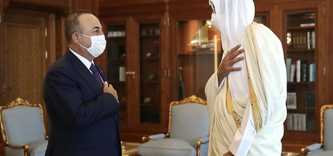 Son dakika: Dışişleri Bakanı Mevlüt Çavuşoğlu, Katar emiri Hamad Al-Thani ile görüştü