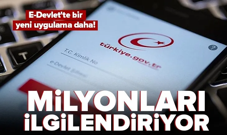 e-Devlet’te yeni uygulama! Milyonlara büyük kolaylık