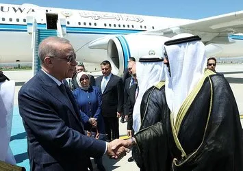 Kuveyt Emiri Şeyh Meşal Türkiye’de! Başkan Erdoğan karşıladı
