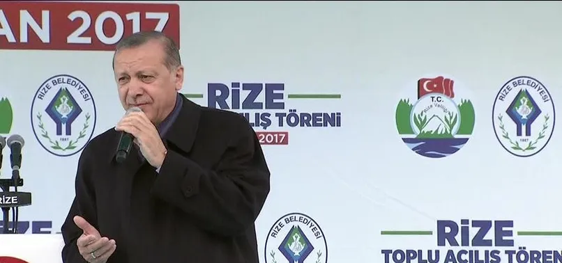 Cumhurbaşkanı Erdoğan baba ocağı Rize'de