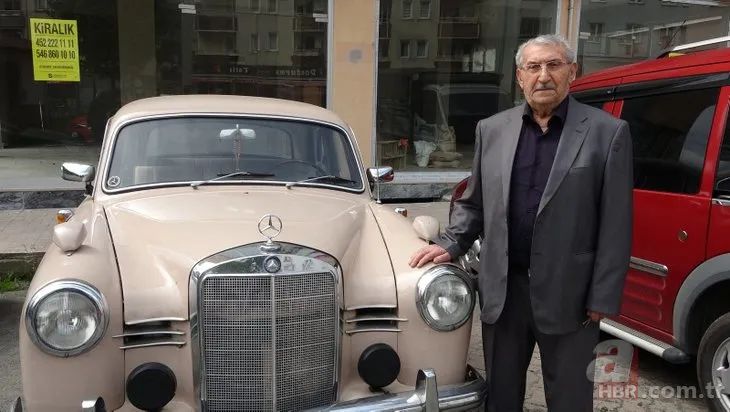 1959 model antika Mercedes arabasını yıllar sonra garajdan çıkardı! Aracını çocuğu gibi muhafaza etti