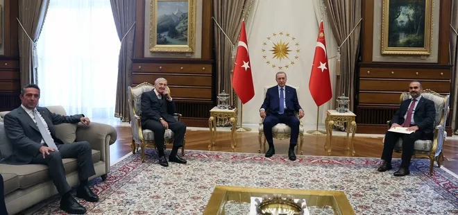 Başkan Erdoğan Rahmi Koç ve Ali Koç’u kabul etti