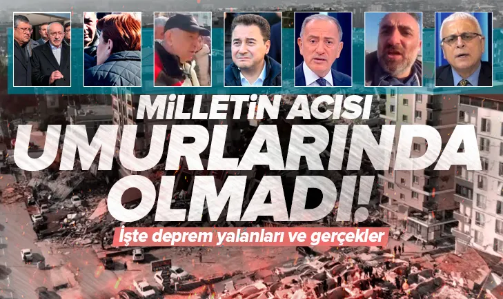 İşte muhalefet ile kalemşorlarının yalanları ve gerçekler