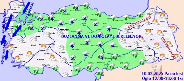 Bu sefer daha kuvvetli: Kar yağışı İstanbul'a dönüyor! MGM'den 10 Şubat Pazartesi hava durumu raporu 10