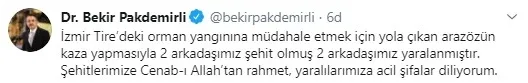 Son dakika: Bakan Bekir Pakdemirli: 2 arkadaşımız şehit oldu - 1