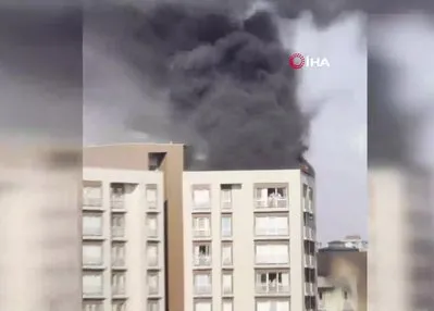 15 katlı bir binada yangın