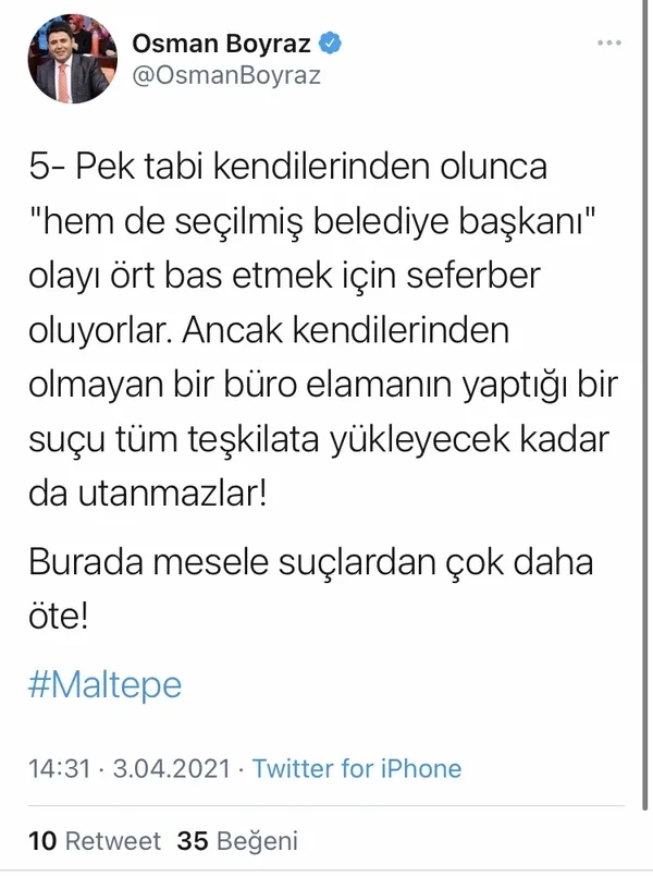 AK Parti İstanbul Milletvekili Osman Boyraz'tan Maltepe Belediye Başkanı Ali Kılıç’a tepki! “Olay yerinden kaçmak düpedüz terbiyesizlik” - 7
