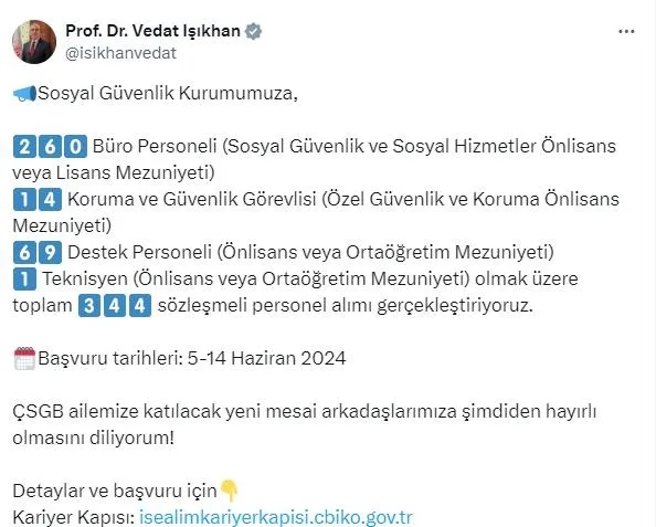 bakan-isikhan-duyurdu-sgkya-344-sozlesmeli-personel-alinacak-1717539960600.jpeg Bakan Işıkhan duyurdu! SGK'ya 344 sözleşmeli personel alınacak - 2