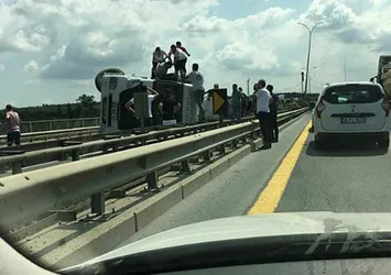 TEM'de kaza! Trafik durma noktasına geldi