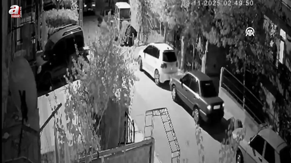 Çorum'da sokakta silahlı kovalamaca güvenlik kamerasında