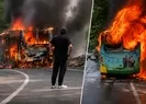 İETT otobüsünde yangın! Bir anda alev topuna döndü