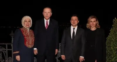 Başkan Recep Tayyip Erdoğan Huber Köşkü'nde Zelenskiy ile akşam yemeğinde bir araya geldi