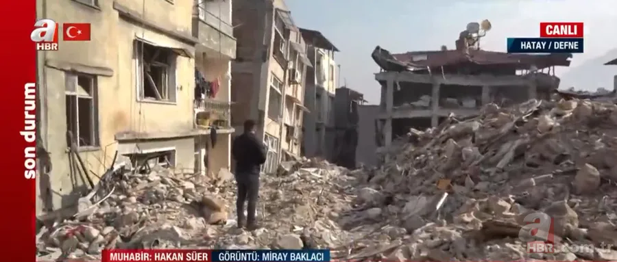 Korku filmini aratmayan görüntüler! Hatay Defne’de sokaklar enkaz yığını | A Haber görüntüledi 16