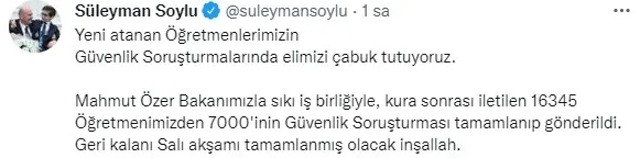 bakan-suleyman-soylu-duyurdu-yeni-atanan-ogretmenlerden-7000inin-guvenlik-sorusturmasi-tamamlandi-1662839954049.jpg Bakan Süleyman Soylu duyurdu: Soruşturma tamam - 1