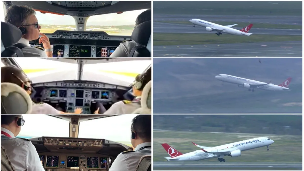 İstanbul Havalimanı Avrupa tarihine geçti! Aynı anda üç uçak birden kalkış yaptı