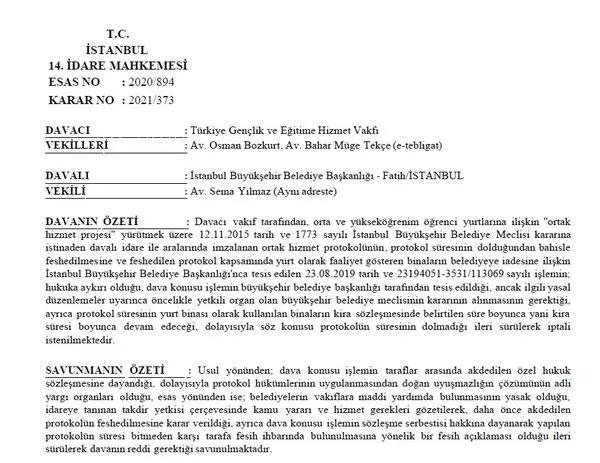 Son dakika: Mahkeme İBB'nin TÜRGEV yurtları kararını hukuka aykırı buldu - 1