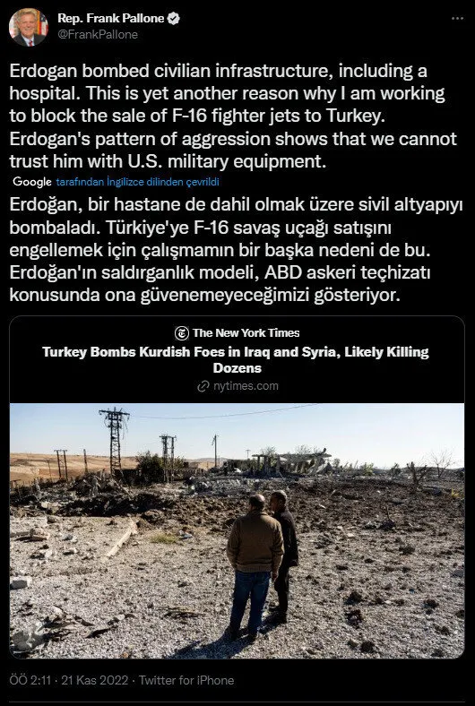TSK’nın belini büktüğü PKK’nın yardımına ABD’li senatör koştu! Alçak iftira: Türkiye hastane ve sivilleri vuruyor