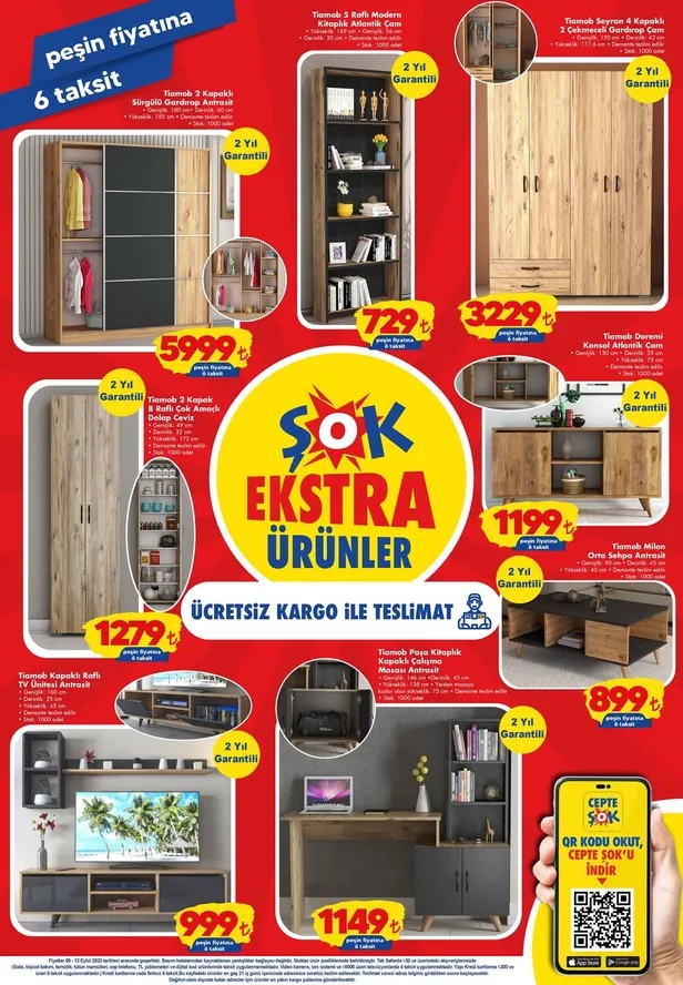 ŞOK aktüel ürünler kataloğu: 9 Eylül 2023 ŞOK’da klima, Airfryer, Laptop, çamaşır ve kurutma makinesi, buz dolabı, bulaşık makinesi uygun fiyata satışta
