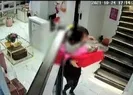 Kadın çalışanı güllü kutuyla gasp etmeye çalıştılar