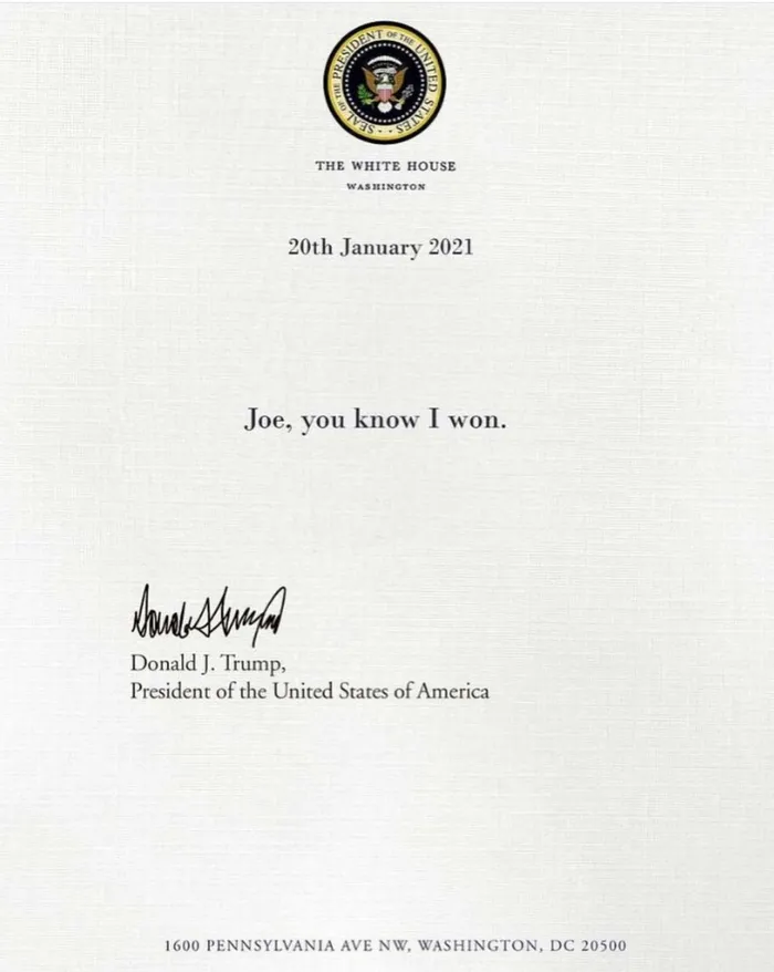 Dünyayı şoke eden iddia! Trump, Biden'a bıraktığı mektupta öyle bir şey yazdı ki...