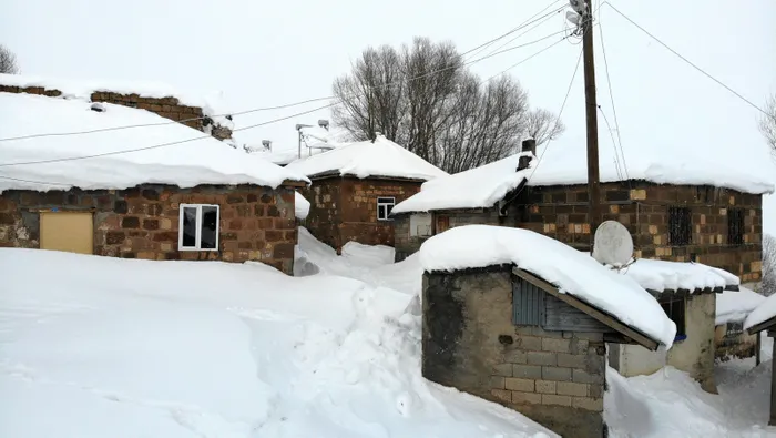Muş’ta kar kalınlığının 1,5 metreye ulaştığı köyde kardan tüneller oluştu - 2