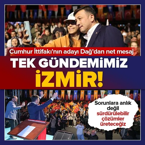 Cumhur İttifakı’nın İzmir Büyükşehir Belediye Başkan Adayı Hamza Dağ’dan net mesaj: Sorunlara anlık değil sürdürülebilir çözümler üreteceğiz