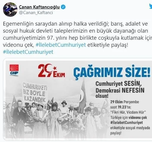CHP’li Canan Kaftancıoğlu 29 Ekim’de ’Atatürk’ diyemedi! Sosyal medyada tepkiler çığ gibi