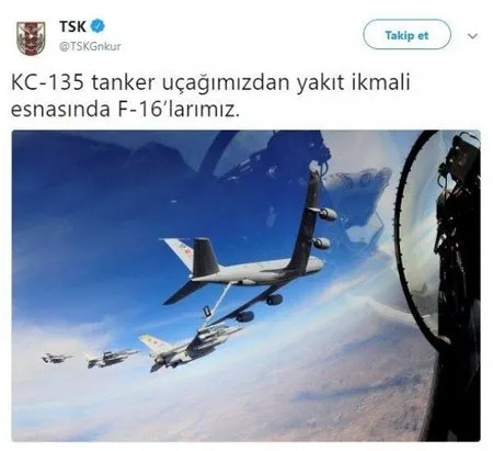 PKK'ya nefes almak yok! F-16'lara havada yakıt - 1