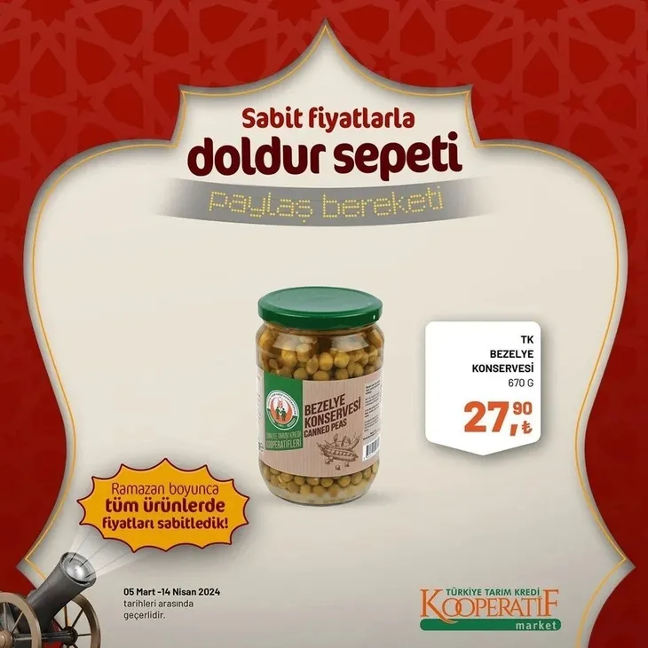 Tarım Kredi Market 30 Mart indirim kataloğu yayınladı! Kaşar peynir 205,00 TL’ye, tost peyniri 185,00 TL’ye, tereyağı 259,00 TL’ye, süt 22,50 TL’ye satışta