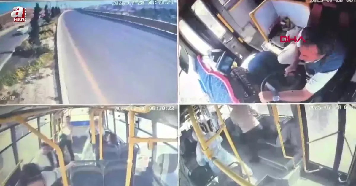 Gaziantep'te olası faciayı yolcu önledi!
