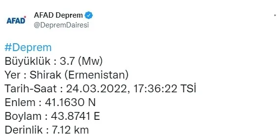 Son dakika: Ermenistan'da deprem - 1