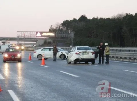 Son dakika! Kuzey Marmara Otoyolu’nda zincirleme kaza