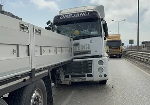 Samsun’da tır başka bir tıra arkadan çarptı
