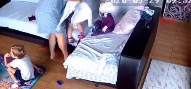 Bakıcı dehşeti kamerada: Bebeği yastıkla boğarak öldürdü