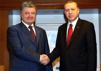 Erdoğan, Ukrayna Devlet Başkanı Poroşenko ile görüştü