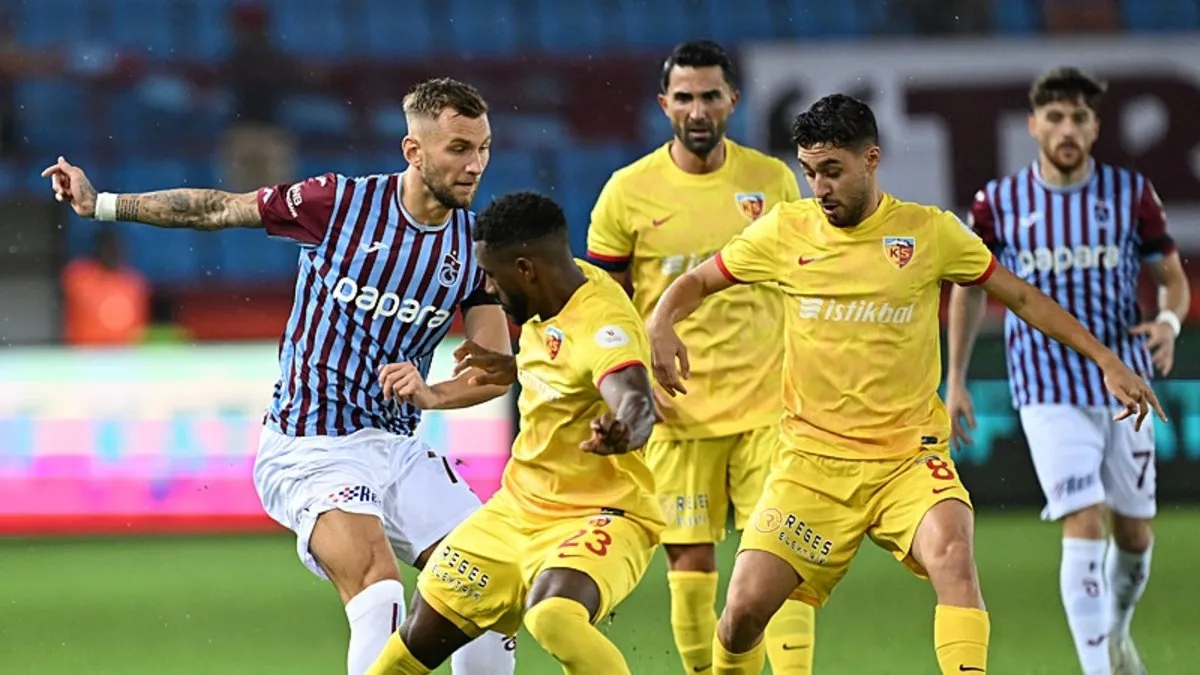 Trabzonspor'un golü son saniyelerde geldi! Kayserispor ile puanlar paylaşıldı