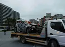 Kiralık otomobille takla atıp kaçtılar
