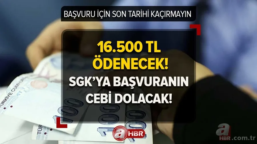 16.500 TL hesaplara yatacak! SGK'ya yazıyı getirenin cebi dolacak! Başvuru için son tarihi es geçmeyin! 1