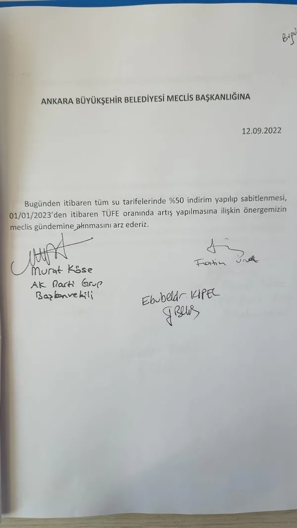 AK Parti’den Ankara’ya büyük müjde! Suya yüzde 50 indirim geldi